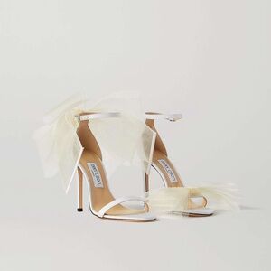 Authentic Jimmy Choo Aveline 100 Bow Heels